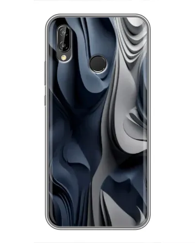 Чехол для Huawei P Smart Z / Y9 Prime 2019 с картинкой «Объемные синие складки»