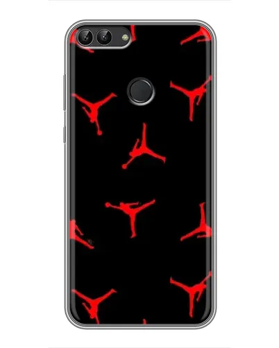 Чехол для Huawei P Smart (Enjoy 7s, FIG-LA1) с картинкой «Jordan Red Pattern»
