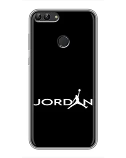 Чехол для Huawei P Smart (Enjoy 7s, FIG-LA1) с картинкой «Jordan White Logo»