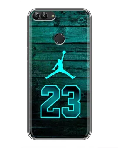 Чехол для Huawei P Smart (Enjoy 7s, FIG-LA1) с картинкой «Jordan Cyan 23»