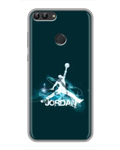 Чехол для Huawei P Smart (Enjoy 7s, FIG-LA1) с картинкой «Jordan Blue Fire»