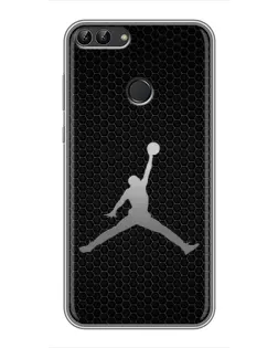 Чехол для Huawei P Smart (Enjoy 7s, FIG-LA1) с картинкой «Jordan Dark Carbon»