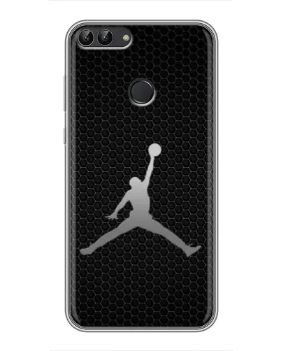Чехол для Huawei P Smart (Enjoy 7s, FIG-LA1) с картинкой «Jordan Dark Carbon»