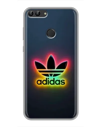 Чехол для Huawei P Smart (Enjoy 7s, FIG-LA1) с картинкой «Неоновый Adidas»