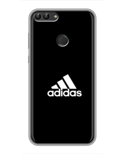 Чехол для Huawei P Smart (Enjoy 7s, FIG-LA1) с картинкой «Черная классика Adidas»