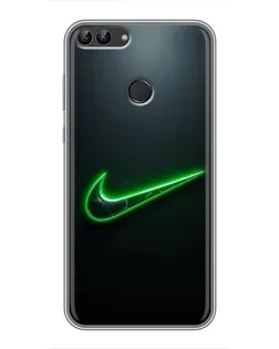 Чохол для Huawei P Smart (Enjoy 7s, FIG-LA1) з картинкою «Неоновий контур Nike»