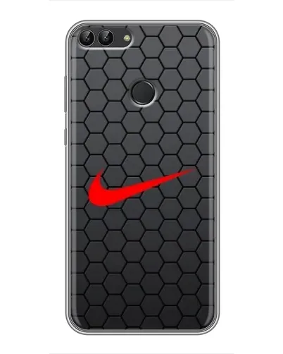 Чехол для Huawei P Smart (Enjoy 7s, FIG-LA1) с картинкой «Nike — карбоновая сетка»