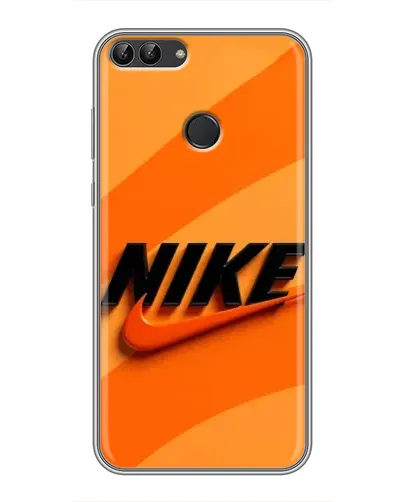 Чехол для Huawei P Smart (Enjoy 7s, FIG-LA1) с картинкой «Оранжевый драйв Nike»