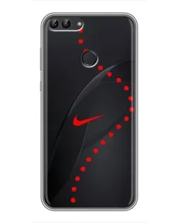 Чехол для Huawei P Smart (Enjoy 7s, FIG-LA1) с картинкой «Абстрактный дизайн Nike»