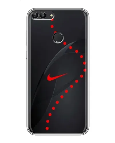 Чехол для Huawei P Smart (Enjoy 7s, FIG-LA1) с картинкой «Абстрактный дизайн Nike»