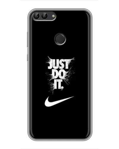 Чехол для Huawei P Smart (Enjoy 7s, FIG-LA1) с картинкой «Текстовый принт Nike»