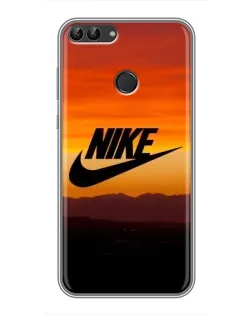 Чехол для Huawei P Smart (Enjoy 7s, FIG-LA1) с картинкой «Nike — вечерний горизонт»