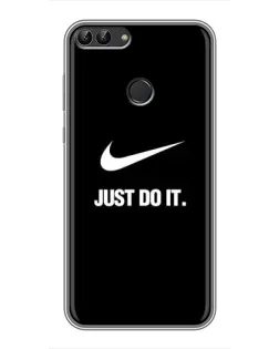 Чехол для Huawei P Smart (Enjoy 7s, FIG-LA1) с картинкой «Классический принт Nike»