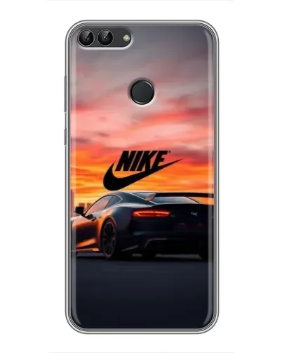 Чехол для Huawei P Smart (Enjoy 7s, FIG-LA1) с картинкой «Nike и суперкар»