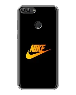 Чехол для Huawei P Smart (Enjoy 7s, FIG-LA1) с картинкой «Золотой логотип Nike»