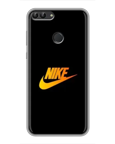 Чехол для Huawei P Smart (Enjoy 7s, FIG-LA1) с картинкой «Золотой логотип Nike»