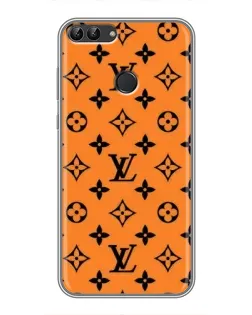 Чехол для Huawei P Smart (Enjoy 7s, FIG-LA1) с картинкой «Оранжевый стиль LV»