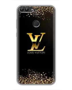 Чехол для Huawei P Smart (Enjoy 7s, FIG-LA1) с картинкой «LV — золотые искры»