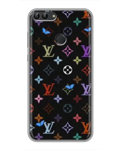 Чехол для Huawei P Smart (Enjoy 7s, FIG-LA1) с картинкой «Цветная монограмма LV»