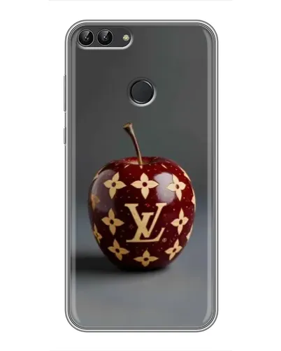 Чехол для Huawei P Smart (Enjoy 7s, FIG-LA1) с картинкой «Красное яблоко LV»