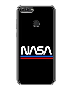 Чохол для Huawei P Smart (Enjoy 7s, FIG-LA1) з картинкою «NASA — класика Red Blue»