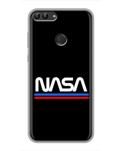 Чехол для Huawei P Smart (Enjoy 7s, FIG-LA1) с картинкой «NASA — классика Red Blue»