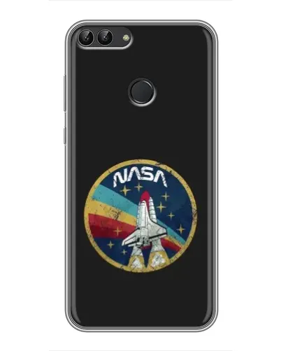 Чехол для Huawei P Smart (Enjoy 7s, FIG-LA1) с картинкой «NASA — эмблема миссии»