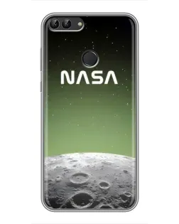 Чехол для Huawei P Smart (Enjoy 7s, FIG-LA1) с картинкой «NASA — лунный градиент»