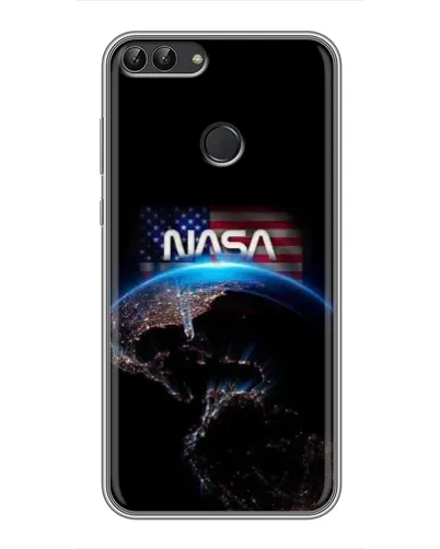 Чехол для Huawei P Smart (Enjoy 7s, FIG-LA1) с картинкой «Земля из космоса NASA»