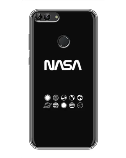 Чехол для Huawei P Smart (Enjoy 7s, FIG-LA1) с картинкой «NASA — технический принт»