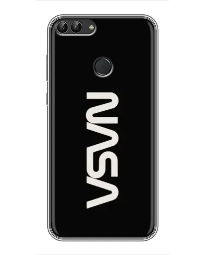 Чехол для Huawei P Smart (Enjoy 7s, FIG-LA1) с картинкой «NASA — вертикальный логотип»