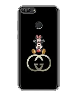 Чехол для Huawei P Smart (Enjoy 7s, FIG-LA1) с картинкой «Минни Маус на лого» Чехол для Huawei P Smart (Enjoy 7s, FIG-LA1) с картинкой «Минни Маус на лого»