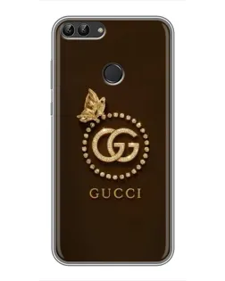 Чехол для Huawei P Smart (Enjoy 7s, FIG-LA1) с картинкой «Gucci — золотая бабочка» Чехол для Huawei P Smart (Enjoy 7s, FIG-LA1) с картинкой «Gucci — золотая бабочка»