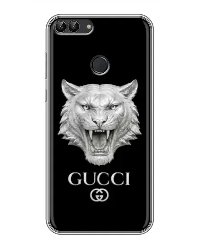 Чехол для Huawei P Smart (Enjoy 7s, FIG-LA1) с картинкой «Gucci — серебряный лев» Чехол для Huawei P Smart (Enjoy 7s, FIG-LA1) с картинкой «Gucci — серебряный лев»