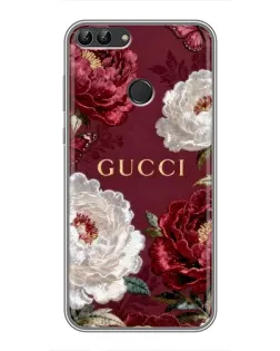 Чехол для Huawei P Smart (Enjoy 7s, FIG-LA1) с картинкой «Gucci — бордовые розы» Чехол для Huawei P Smart (Enjoy 7s, FIG-LA1) с картинкой «Gucci — бордовые розы»