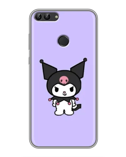 Чехол для Huawei P Smart (Enjoy 7s, FIG-LA1) с картинкой «Kuromi — нежный фиолетовый»
