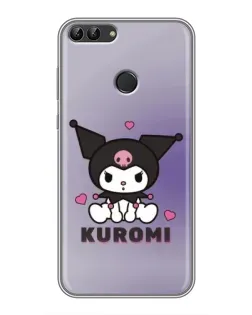 Чехол для Huawei P Smart (Enjoy 7s, FIG-LA1) с картинкой «Kuromi — фиолетовый арт»