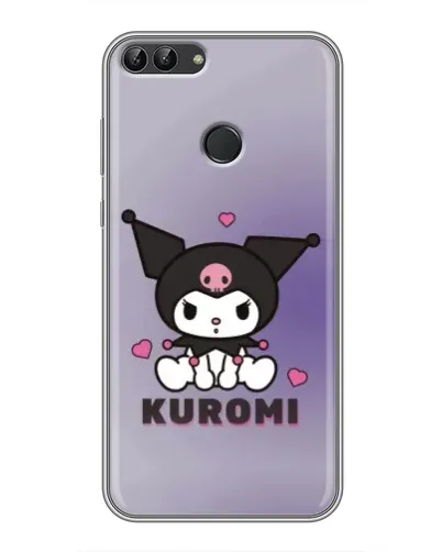 Чехол для Huawei P Smart (Enjoy 7s, FIG-LA1) с картинкой «Kuromi — фиолетовый арт»