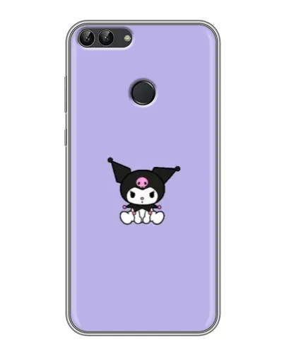 Чехол для Huawei P Smart (Enjoy 7s, FIG-LA1) с картинкой «Kuromi — фиолетовый минимализм»