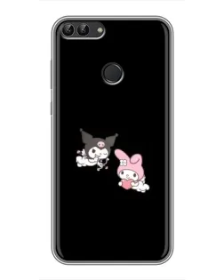 Чехол для Huawei P Smart (Enjoy 7s, FIG-LA1) с картинкой «My Melody и Kuromi»