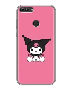 Чехол для Huawei P Smart (Enjoy 7s, FIG-LA1) с картинкой «Хмурая Kuromi»