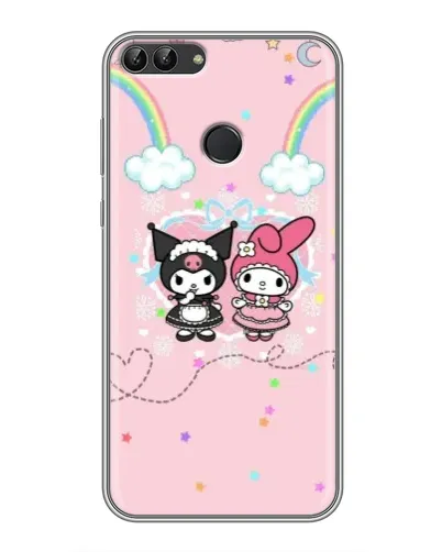 Чехол для Huawei P Smart (Enjoy 7s, FIG-LA1) с картинкой «My Melody и Kuromi»