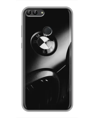 Чехол для Huawei P Smart (Enjoy 7s, FIG-LA1) с картинкой «Эмблема BMW — макро»