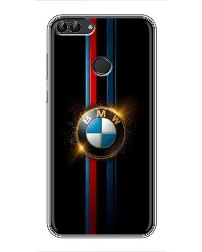 Чехол для Huawei P Smart (Enjoy 7s, FIG-LA1) с картинкой «BMW M-Power неон»
