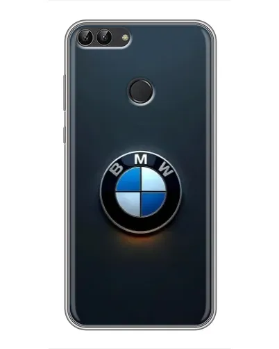 Чехол для Huawei P Smart (Enjoy 7s, FIG-LA1) с картинкой «Логотип BMW — минимализм»