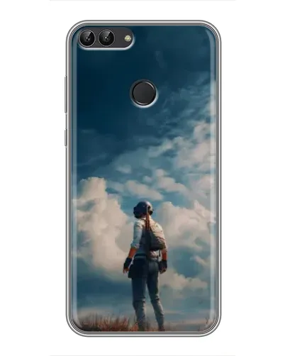 Чохол для Huawei P Smart (Enjoy 7s, FIG-LA1) з картинкою «Герой PUBG на скелі»