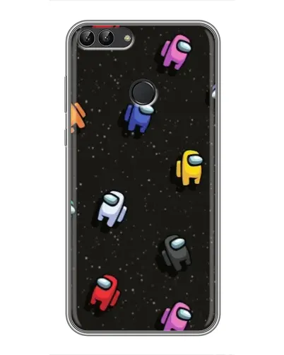 Чохол для Huawei P Smart (Enjoy 7s, FIG-LA1) з картинкою «Космічний патерн Among Us»