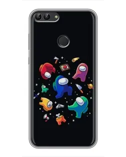 Чохол для Huawei P Smart (Enjoy 7s, FIG-LA1) з картинкою «Among Us космос»