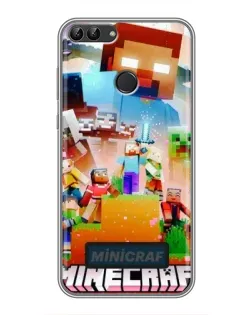 Чохол для Huawei P Smart (Enjoy 7s, FIG-LA1) з картинкою «Minecraft герої гри» Чохол для Huawei P Smart (Enjoy 7s, FIG-LA1) з картинкою «Minecraft герої гри»
