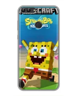 Чохол для Huawei P Smart (Enjoy 7s, FIG-LA1) з картинкою «Губка Боб Minecraft» Чохол для Huawei P Smart (Enjoy 7s, FIG-LA1) з картинкою «Губка Боб Minecraft»